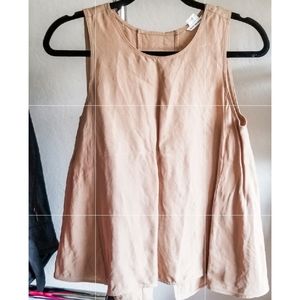 Club Monaco sleeveless tan/beige shirt